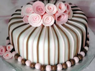 🍰 cake, dessert, roses, pink, birthday cake, decorated cake telegram sticker