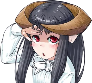 🤨 Anime, Chica, Cuernos, Lindo, Chibi, Personaje, Ilustración whatsapp sticker