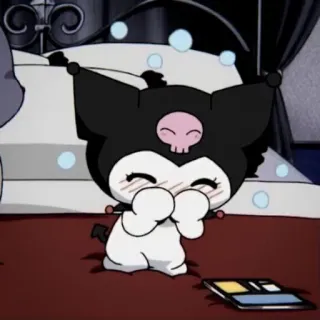 🧦 Kuromi クロミ, サンリオ, かわいい, カワイイ, アニメ, 漫画, キャラクター whatsapp sticker