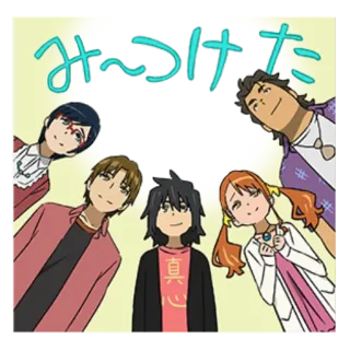 😶 み～つけた อนิเมะ, ตัวละคร, การ์ตูน whatsapp sticker