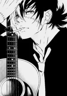 🚬 Black Jack Anime, Chitarra, Sigaretta, Manga, Chirurgo telegram sticker