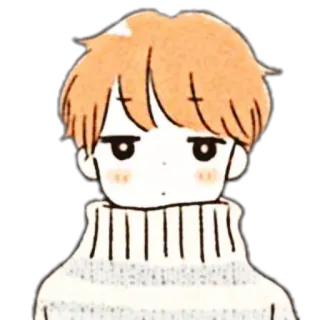 🌨 karakter, lucu, anak laki-laki, kartun, ilustrasi, sweter telegram sticker