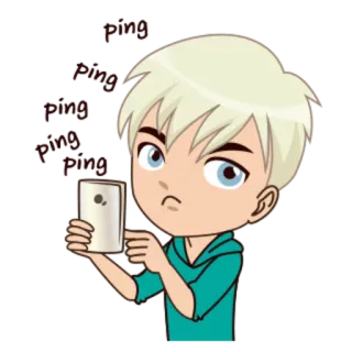 😕 Anime, Cartoon, Personage, Telefoon, Selfie whatsapp sticker