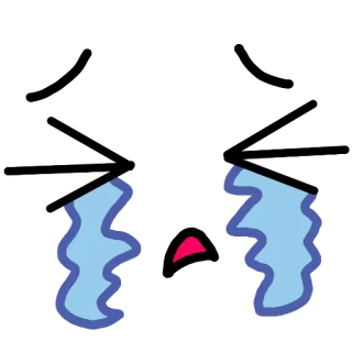 😭 triste, chorando, lágrimas, azul, emoção, sentimento, chateado whatsapp sticker