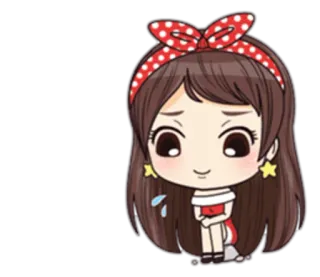 😌 desenho animado, menina, fofa, anime, personagem, adesivo telegram sticker
