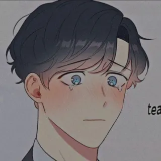 ✨ tea อนิเมะ, ร้องไห้, เศร้า, น้ำตา telegram sticker