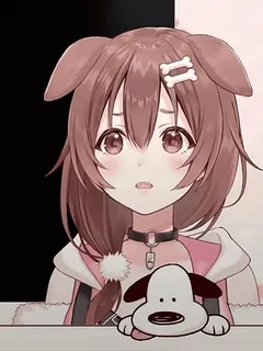 ☹️ Inugami Korone Anime, Cachorro, VTuber, Desenho animado telegram sticker