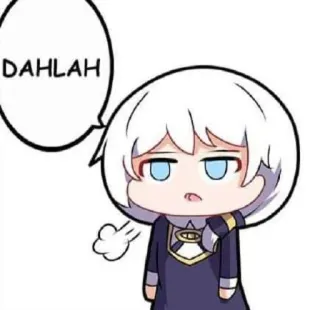😑 DAHLAH อนิเมะ, มังงะ, น่ารัก, จิบิ, หงุดหงิด whatsapp sticker