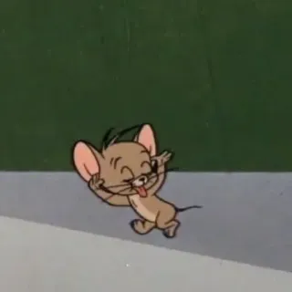 😜 Jerry kartun, tikus, Tom and Jerry, Jerry, animasi telegram sticker
