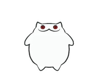 🙂 gato, blanco, animal, lindo, dibujos animados, pegatina telegram sticker
