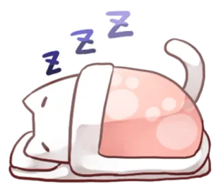 😴 gato, durmiendo, lindo, zz, dormilón, manta whatsapp sticker