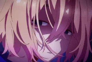 😟 anime, character, facial expression, animation whatsapp sticker