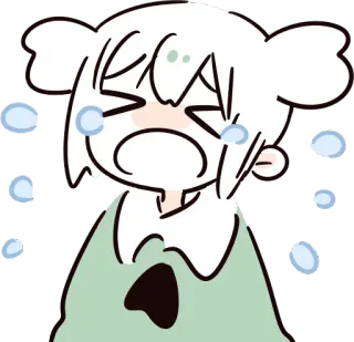 😭 piangere, triste, anime, kawaii, lacrimoso, emozione whatsapp sticker