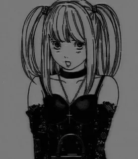 🎡 Misa Amane Death Note Anime, Manga, Death Note, Gothique, Misa Amane, Mignon telegram sticker