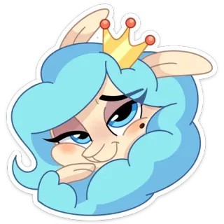 ☺️ Cartoon, Niedlich, Sticker, Prinzessin, Figur, Schaf telegram sticker