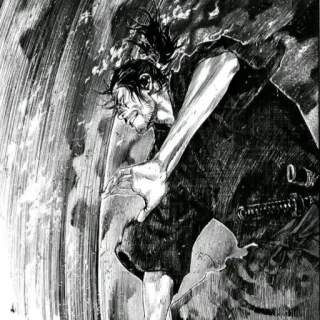 🖤 Vagabond Schwert, Gewalt, Anime, Manga, Samurai, Kampf telegram sticker