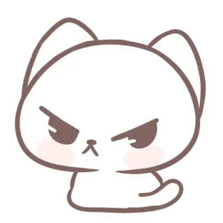 😾 gato, bravo, desenho animado, adesivo telegram sticker