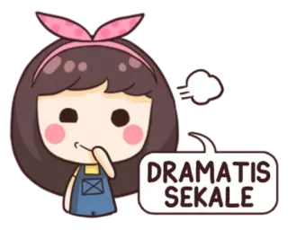 😌 DRAMATIS SEKALE Dibujos animados, Chica, Dramático, Indonesio, Lindo telegram sticker