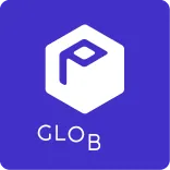 😅 GLOB Logo, Abstracto, Empresa, Marca, Blanco, Azul whatsapp sticker