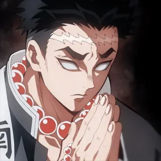 🙂 Gyomei Himejima Demon Slayer anime, demon slayer, gyomei, himejima, stone pillar telegram sticker