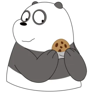 🍪 Panda We Bare Bears Panda, We Bare Bears, Kartun, Kue Kering, Binatang telegram sticker