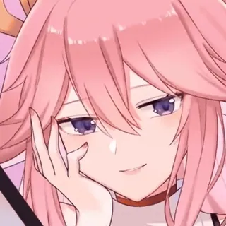 🤫 Yae Miko Genshin Impact anime, manga, video game, genshin impact, yae miko telegram sticker