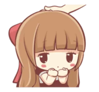 🙁 Anime, Mädchen, Süß, Kawaii, Cartoon telegram sticker