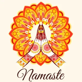 🙏 Namaste namaste, greeting, yoga, meditation, spiritual, indian, hands, prayer telegram sticker