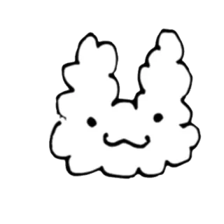 🐰 nube, lindo, kawaii, dibujos animados whatsapp sticker
