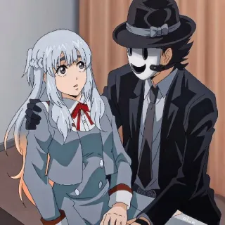 🖤 anime, high rise invasion, manga, mask telegram sticker