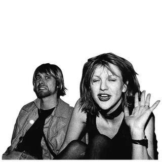 😡 Kurt Cobain músico, pareja, años 90, grunge, cantante telegram sticker
