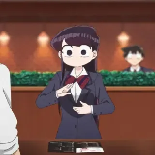 💈 Komi Shouko Komi Can't Communicate Аниме, Коми не может общаться, Коми Сёко, Милый, Манга, Персонаж, Кошелек, Деньги telegram sticker