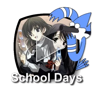 ▶️ School Days anime, school days, cartoon, mordecai, animation, television telegram sticker