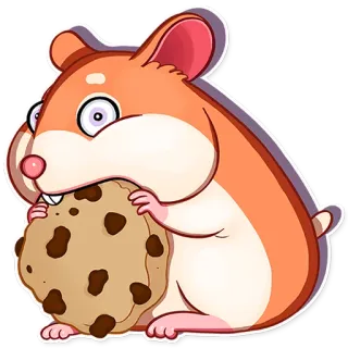 🍪 hamster, cookie, cute, animal, rodent, food, sweet telegram sticker