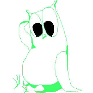 🤔 burung hantu, hewan, burung, lucu, ilustrasi telegram sticker
