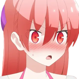 😡 Anime, Đỏ mặt, Xấu hổ, Hoạt hình, Cô gái, Dễ thương telegram sticker