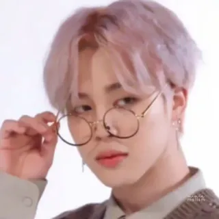 🍼 Jimin kpop, jimin, bts, gafas, celebridad, ídolo, cantante, coreano whatsapp sticker