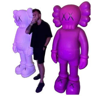 🫥 KAWS KAWS, escultura, arte, diseño, juguete, figura telegram sticker