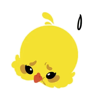😕 kurczak, słodki, żółty, ptak, zwierzę telegram sticker