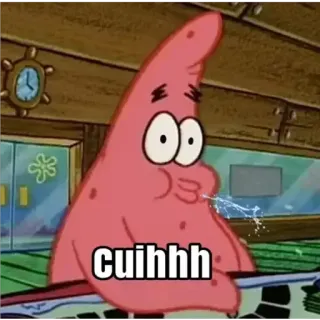 😈 Patrick Star SpongeBob SquarePants cuihhh Патрик Стар, Губка Боб Квадратные Штаны, Мультфильм, Смешно, Мем telegram sticker