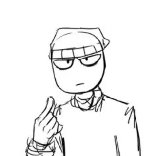 🤨 cartoon, gebaar, tekening telegram sticker
