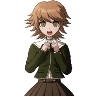 💪 Chihiro Fujisaki Danganronpa Anime, Videogioco, Personaggio, Danganronpa, Carino, Uniforme scolastica telegram sticker