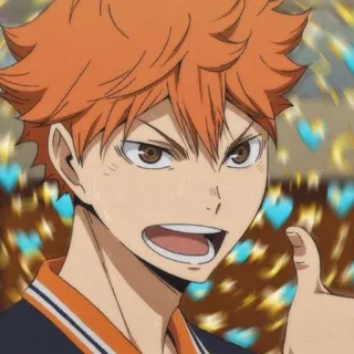 🥰 Hinata Shoyo Haikyuu!! anime, haikyuu, hinata shoyo, shoyo hinata, volleyball, sports telegram sticker