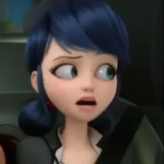🗼 Marinette Miraculous Ladybug Marinette, Miraculous Ladybug, dessin animé, animé, personnage, inquiète whatsapp sticker