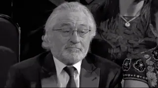 ๐ถ Robert De Niro aktor, pria, serius, potret, hitam putih whatsapp sticker