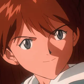 😀 Asuka Langley Soryu Neon Genesis Evangelion anime, character, girl, Asuka Langley Soryu, Evangelion, cartoon telegram sticker