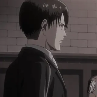 🦅 Levi Ackerman Attack on Titan Аниме, Атака титанов, Леви, Леви Аккерман, Манга, Персонаж, Серьезный whatsapp sticker
