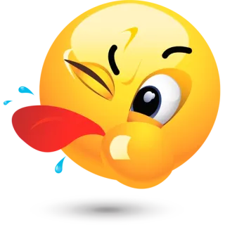 😜 Emoji, Zirytowany, Rozdrażniony, Kreskówka, Twarz telegram sticker