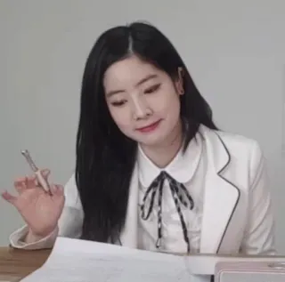 🙂 woman, writing, pen, office, portrait whatsapp sticker