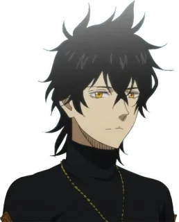 😐 Yuno Black Clover 애니메이션, 캐릭터, 마법, 마법사, 유노, 블랙 클로버 telegram sticker